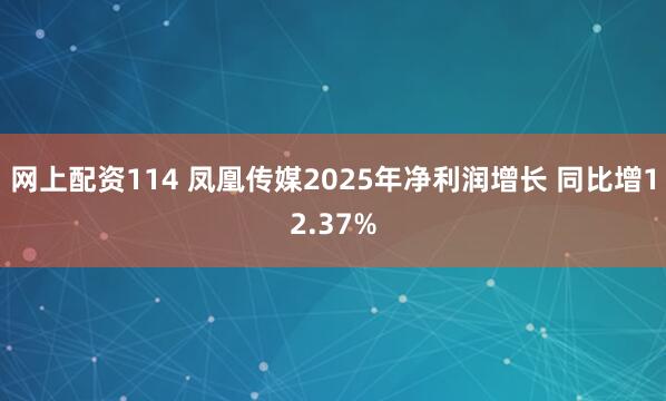 网上配资114 凤凰传媒2025年净利润增长 同比增12.37%