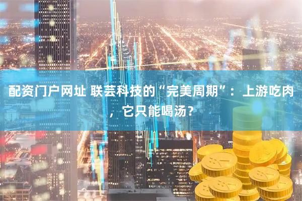 配资门户网址 联芸科技的“完美周期”：上游吃肉，它只能喝汤？
